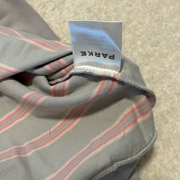 Parke Valentine’s Day Mockneck Pullover Lavender Darling Stripe Size XXL New - Picture 9 of 10